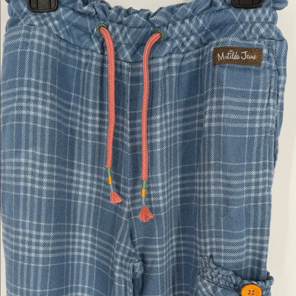 Matilda Jane Heart to Heart Between the Lines Blue Plaid Jogger - 6